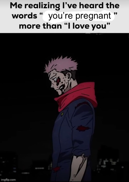 @DENJI@DENJI@DENJI@DENJI | you’re pregnant | image tagged in me realising i have heard the words x | made w/ Imgflip meme maker