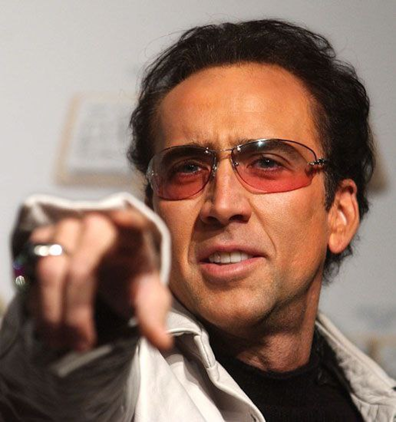 nicolas cage pointing Blank Meme Template
