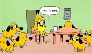 Dog Fire Reverse Blank Meme Template