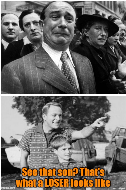 Jocktacular dad motivating his son | See that son? That's what a LOSER looks like | image tagged in sports,motivation,winners,losers,father and son | made w/ Imgflip meme maker