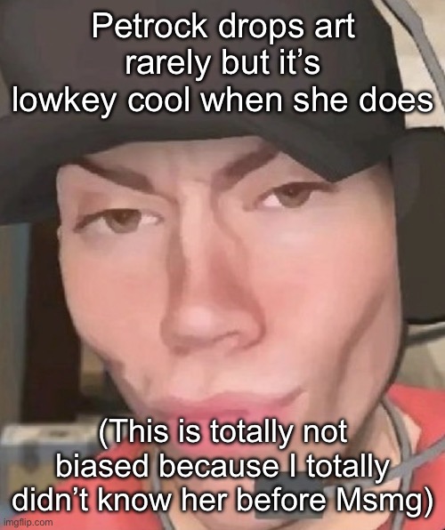 Irl scout | Petrock drops art rarely but it’s lowkey cool when she does; (This is totally not biased because I totally didn’t know her before Msmg) | image tagged in irl scout,msmg | made w/ Imgflip meme maker