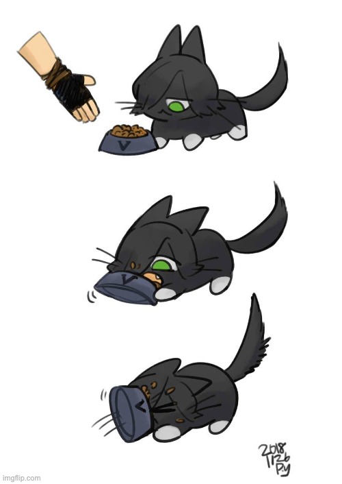 absolutely obsessed with dmc characters as cats | made w/ Imgflip meme maker