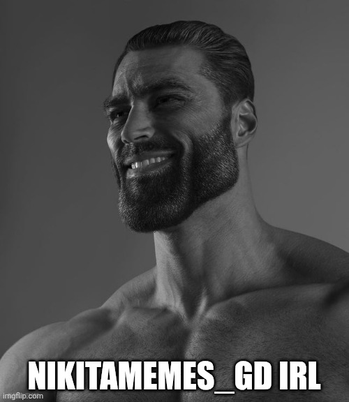 NIKITAMEMES_GD IRL | image tagged in giga chad | made w/ Imgflip meme maker