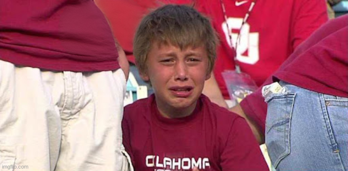 Crying Oklahoma fan Blank Meme Template