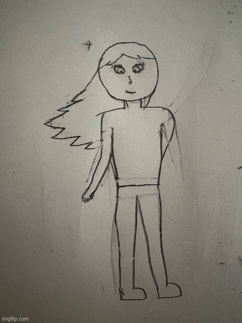 Sketch of my OC (I'm bad at drawing) | made w/ Imgflip meme maker