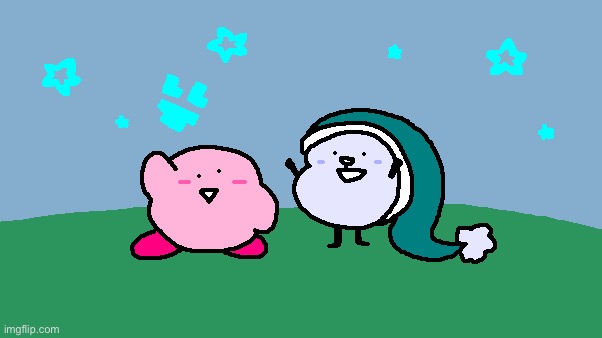 Fc meets Kirby! <3 | made w/ Imgflip meme maker