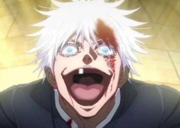 Gojo with one tooth Blank Meme Template