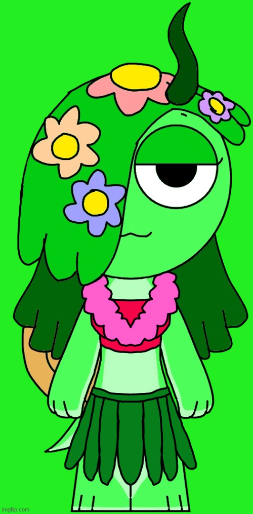 Vineria's Halloween costume (she made the costume herself) | image tagged in sprunki,incredibox,vineria,snail,fan art,flowers | made w/ Imgflip meme maker