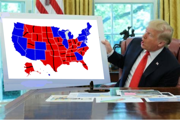 The Divided States of America Blank Meme Template