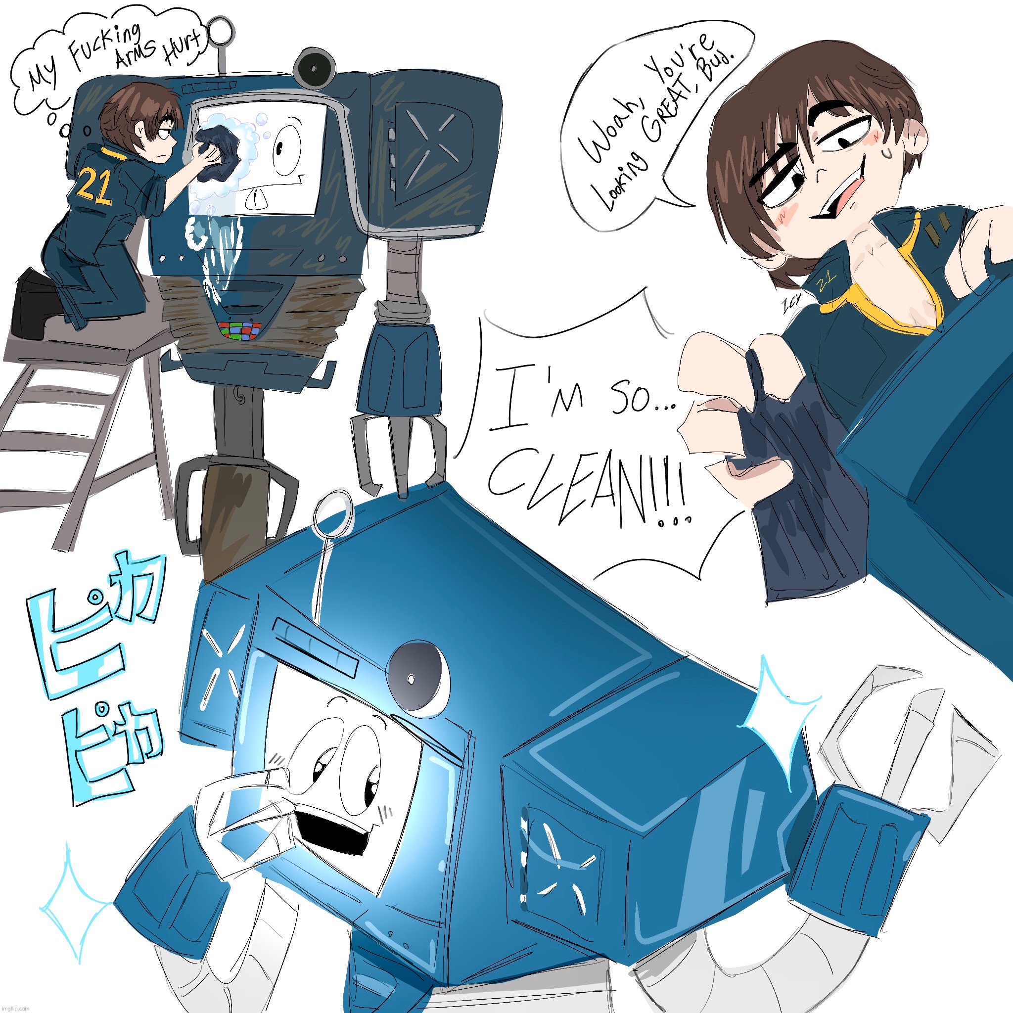 Nobody’s seen a clean securitron, have they now | made w/ Imgflip meme maker