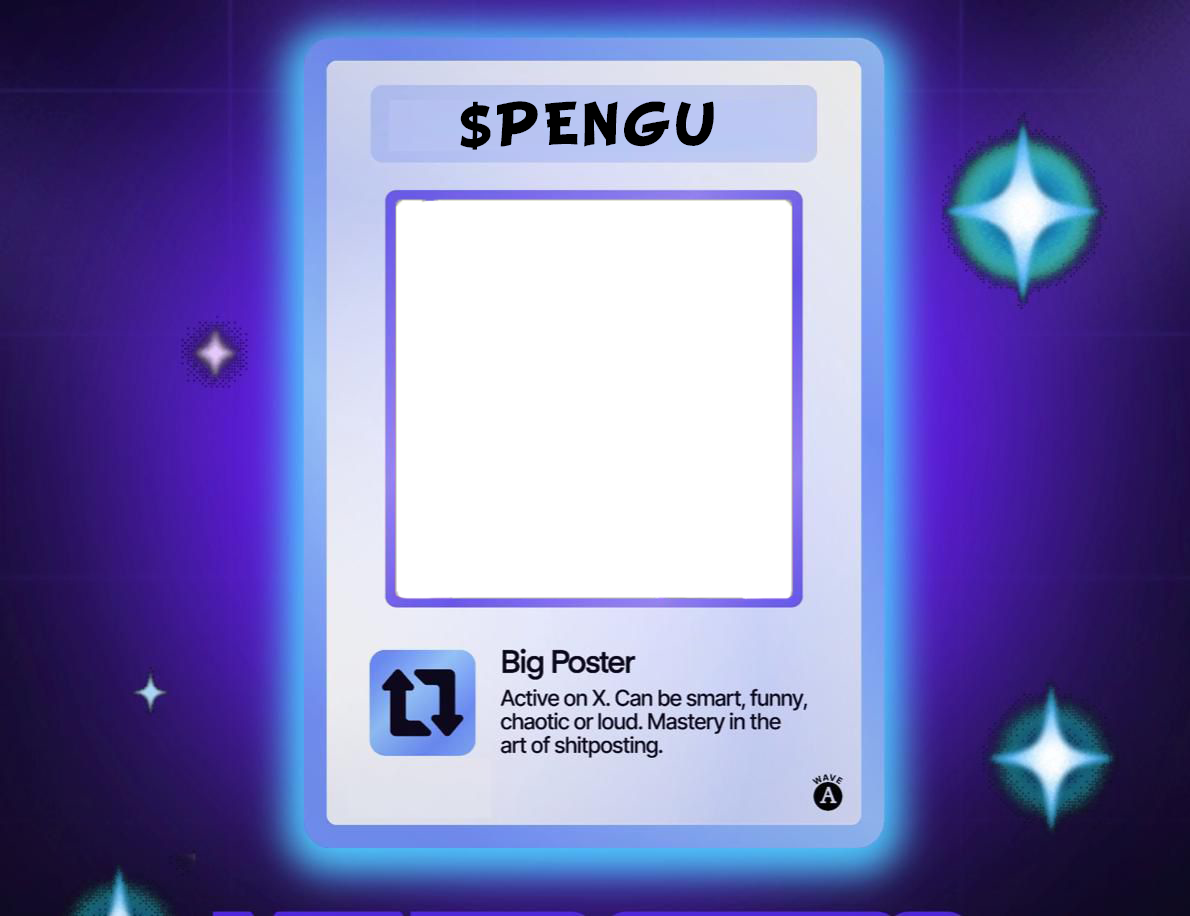 Pengu Card Blank Meme Template