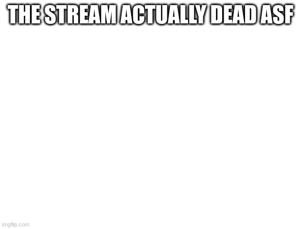 THE STREAM ACTUALLY DEAD ASF | made w/ Imgflip meme maker