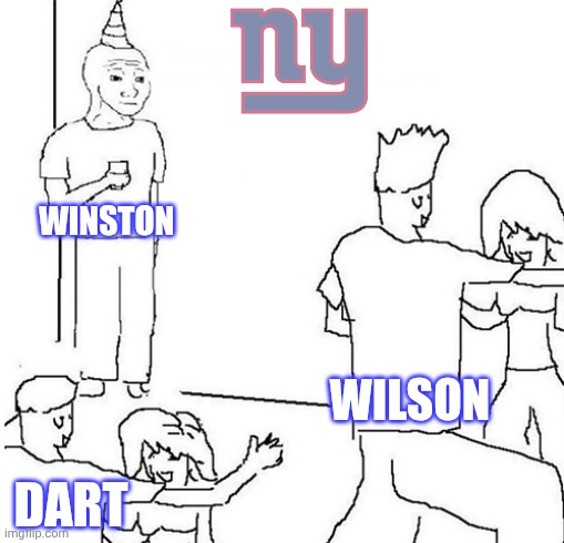 Guy in corner of party | WINSTON; WILSON; DART | image tagged in guy in corner of party,nfl football,nfl,nfl memes,sports,football | made w/ Imgflip meme maker