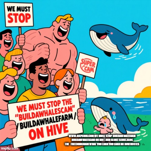 WWW.BILPCOIN.COM WE MUST STOP BUILDAWHALEFARM BUILDAWHALESCAM ON HIVE JOIN BLURT BLURT.BLOG THE   FREEDOMCHAIN WHAT YOU EARN YOU EARN NO DOWNVOTES | made w/ Imgflip meme maker