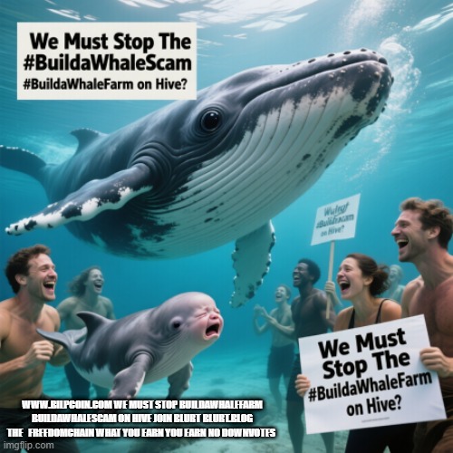 WWW.BILPCOIN.COM WE MUST STOP BUILDAWHALEFARM BUILDAWHALESCAM ON HIVE JOIN BLURT BLURT.BLOG THE   FREEDOMCHAIN WHAT YOU EARN YOU EARN NO DOWNVOTES | made w/ Imgflip meme maker