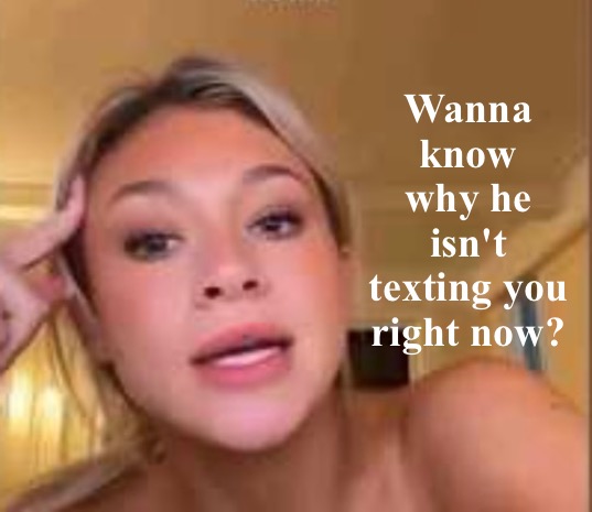 Wanna know why he isn't texting you right now? Blank Meme Template