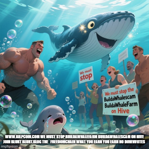 WWW.BILPCOIN.COM WE MUST STOP BUILDAWHALEFARM BUILDAWHALESCAM ON HIVE JOIN BLURT BLURT.BLOG THE   FREEDOMCHAIN WHAT YOU EARN YOU EARN NO DOWNVOTES | made w/ Imgflip meme maker