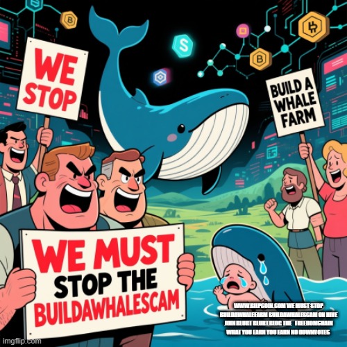 WWW.BILPCOIN.COM WE MUST STOP BUILDAWHALEFARM BUILDAWHALESCAM ON HIVE JOIN BLURT BLURT.BLOG THE   FREEDOMCHAIN WHAT YOU EARN YOU EARN NO DOWNVOTES | made w/ Imgflip meme maker