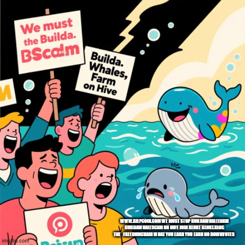 WWW.BILPCOIN.COM WE MUST STOP BUILDAWHALEFARM BUILDAWHALESCAM ON HIVE JOIN BLURT BLURT.BLOG THE   FREEDOMCHAIN WHAT YOU EARN YOU EARN NO DOWNVOTES | made w/ Imgflip meme maker