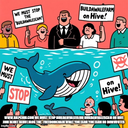 WWW.BILPCOIN.COM WE MUST STOP BUILDAWHALEFARM BUILDAWHALESCAM ON HIVE JOIN BLURT BLURT.BLOG THE   FREEDOMCHAIN WHAT YOU EARN YOU EARN NO DOWNVOTES | made w/ Imgflip meme maker
