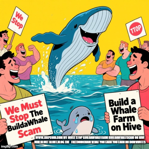 WWW.BILPCOIN.COM WE MUST STOP BUILDAWHALEFARM BUILDAWHALESCAM ON HIVE JOIN BLURT BLURT.BLOG THE   FREEDOMCHAIN WHAT YOU EARN YOU EARN NO DOWNVOTES | made w/ Imgflip meme maker