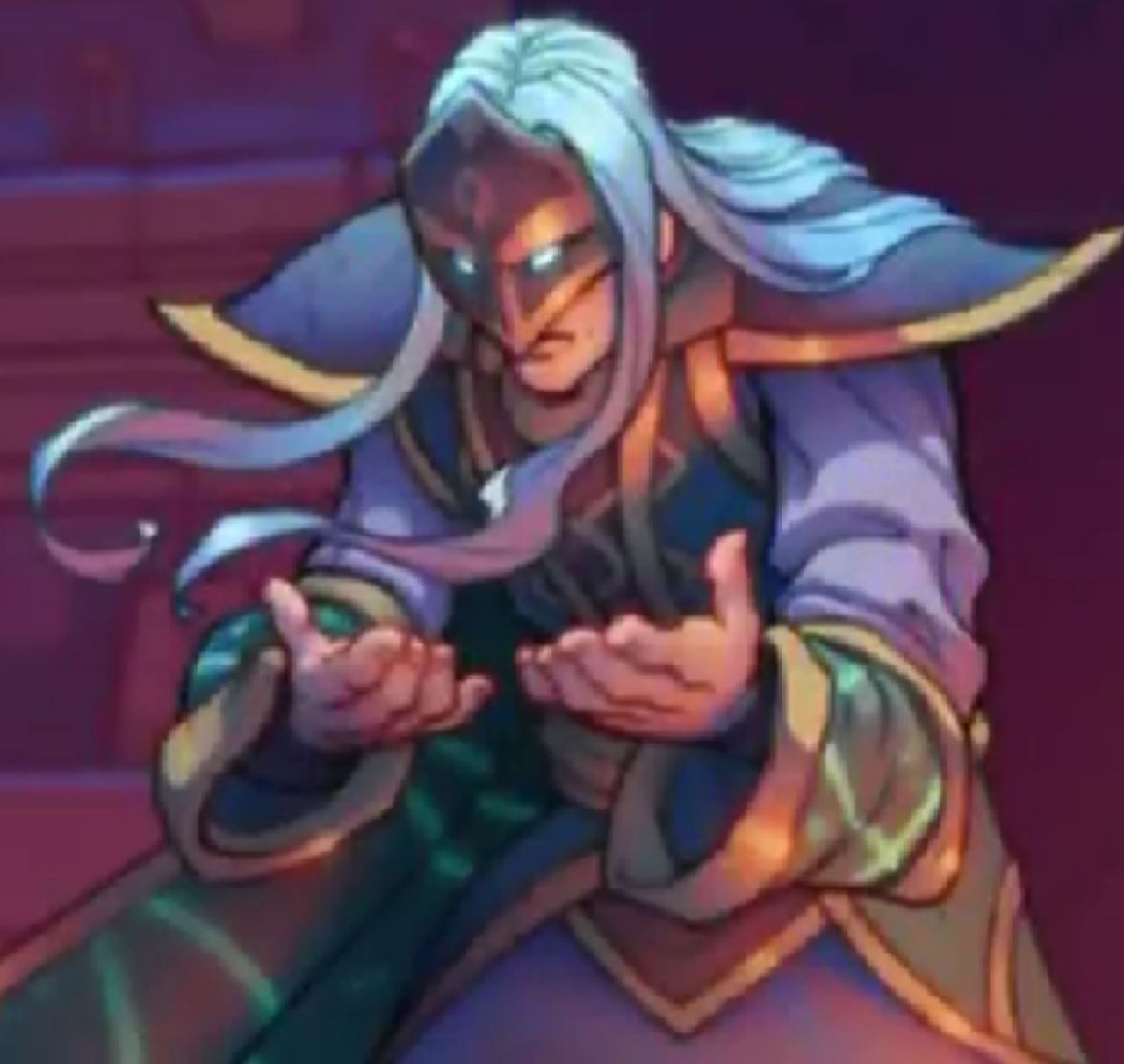 High Quality Paladins Jenos with hands Blank Meme Template