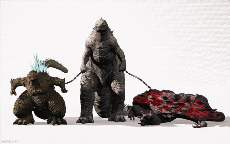 Why doee the pose legendary is doing looks like an actual screenshot from one of the films? | image tagged in godzilla,chain,walking | made w/ Imgflip meme maker