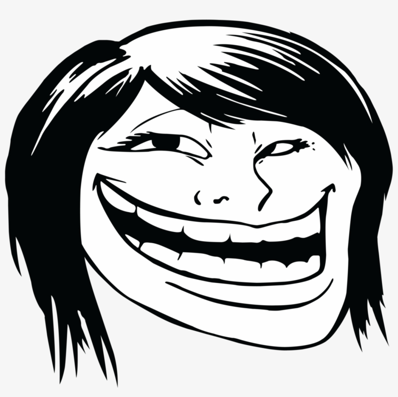 Trollface female Blank Meme Template