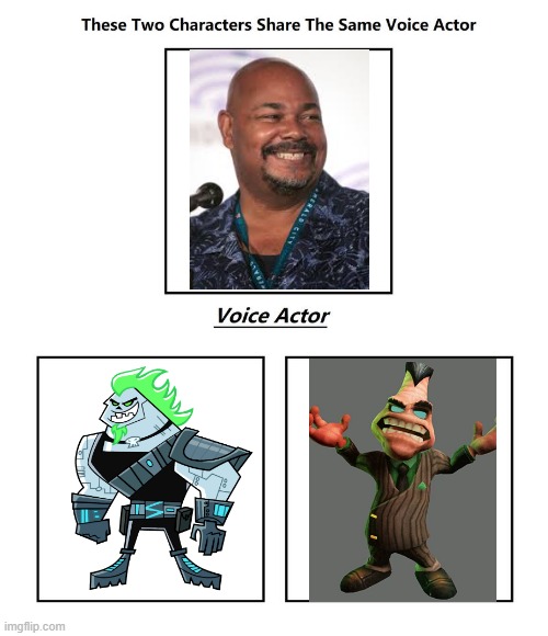 Kevin Michael Richardson | image tagged in same voice actor,kevin michael richardson,danny phantom,ratchet and clank,nickelodeon,playstation | made w/ Imgflip meme maker