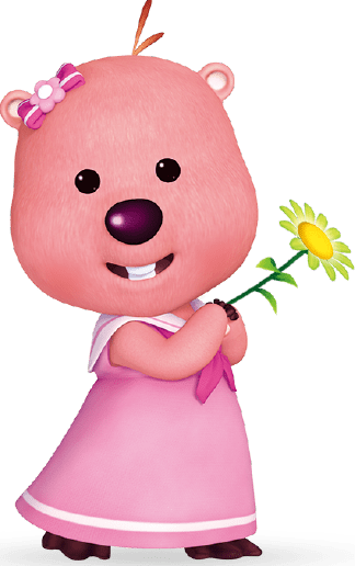 Loopy the beaver hold flower Blank Meme Template