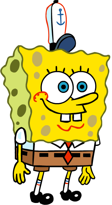 Spongebob wearing the hat Blank Meme Template