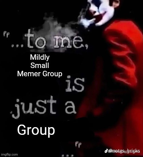To me X is just a X | Mildly Small Memer Group; Group | image tagged in to me x is just a x | made w/ Imgflip meme maker