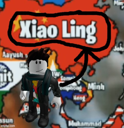 image tagged in xiao ling,roblox,name soundalikes | made w/ Imgflip meme maker