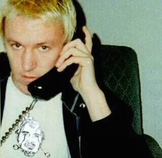 elliott smith holding a phone Blank Meme Template