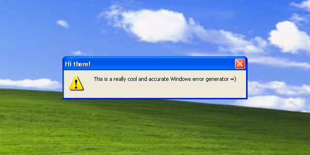 fake Windows error popup Blank Meme Template
