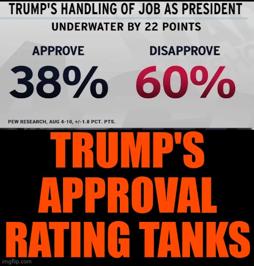 What Is There To Approve Of? | TRUMP'S APPROVAL RATING TANKS | image tagged in memes,maga,trump,wake up,nazis,we are fighting back | made w/ Imgflip meme maker