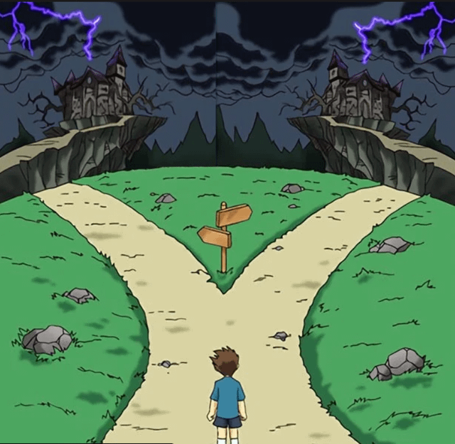 Two paths both bad Blank Meme Template