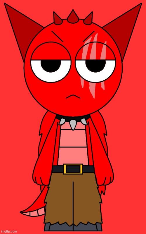 Raddy's Halloween costume (the "hooves" are actually shoes) | image tagged in sprunki,raddy,incredibox,demon,halloween costume | made w/ Imgflip meme maker