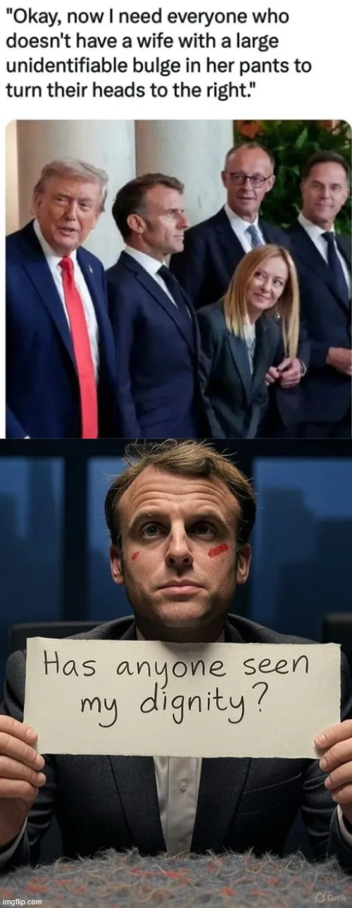 Macron gets b slapped again | image tagged in eu,wh,trump,macron | made w/ Imgflip meme maker