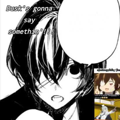 High Quality DUSKS DAZAI TEMP!! Blank Meme Template