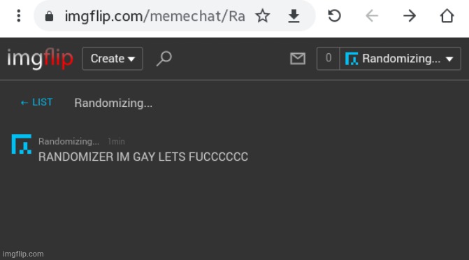 sent smth good to randomizer | made w/ Imgflip meme maker