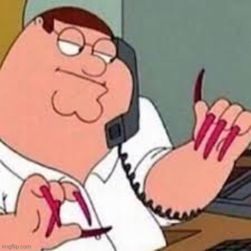 peter griffin with nails | image tagged in peter griffin with nails | made w/ Imgflip meme maker