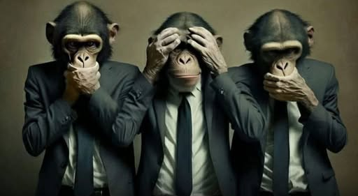 3 monkeys Blank Meme Template