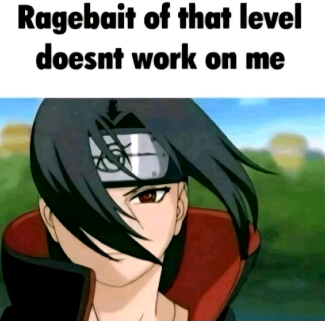 Ragebait of that level doesn't work on me Blank Meme Template