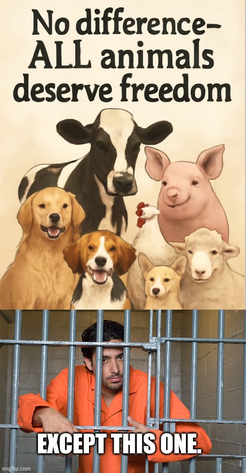 EXCEPT THIS ONE. | image tagged in inmate | made w/ Imgflip meme maker