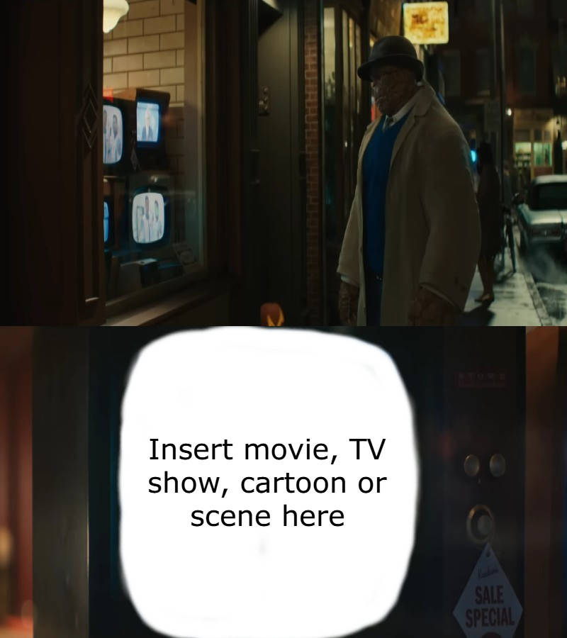 The Thing watches Blank Meme Template