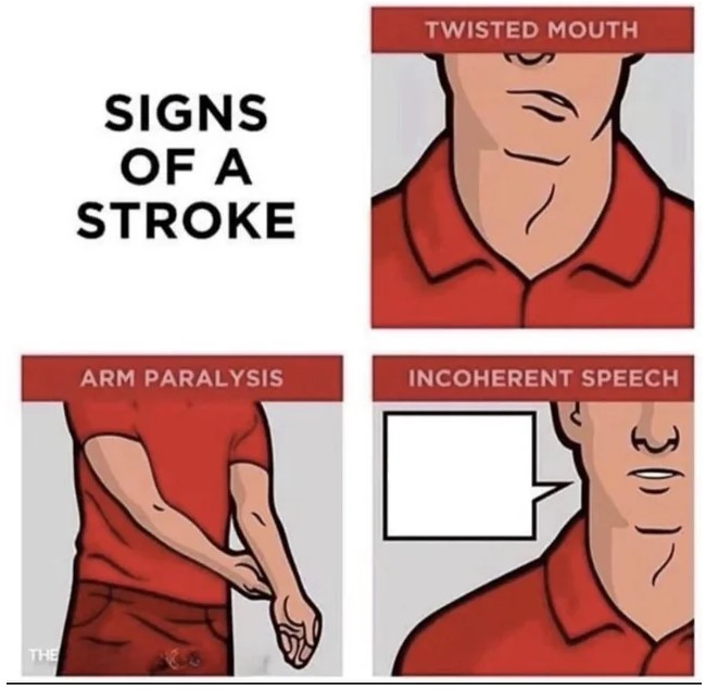Signs of a stroke Blank Meme Template