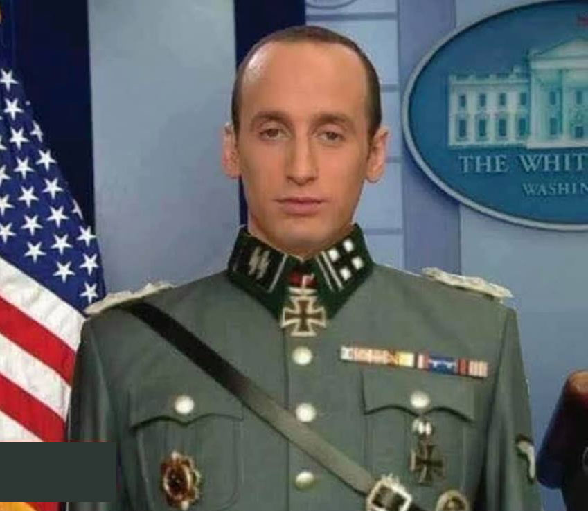 Stephen Miller Nazi uniform White Nationalist Fascist Evil Blank Meme Template