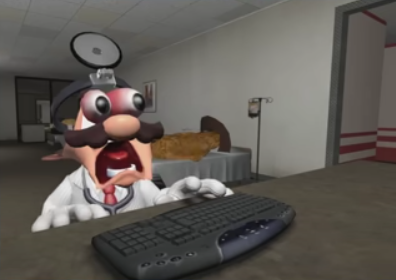 mario shocked Blank Meme Template