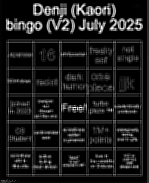 Denji Bingo V2 | image tagged in denji bingo v2 | made w/ Imgflip meme maker